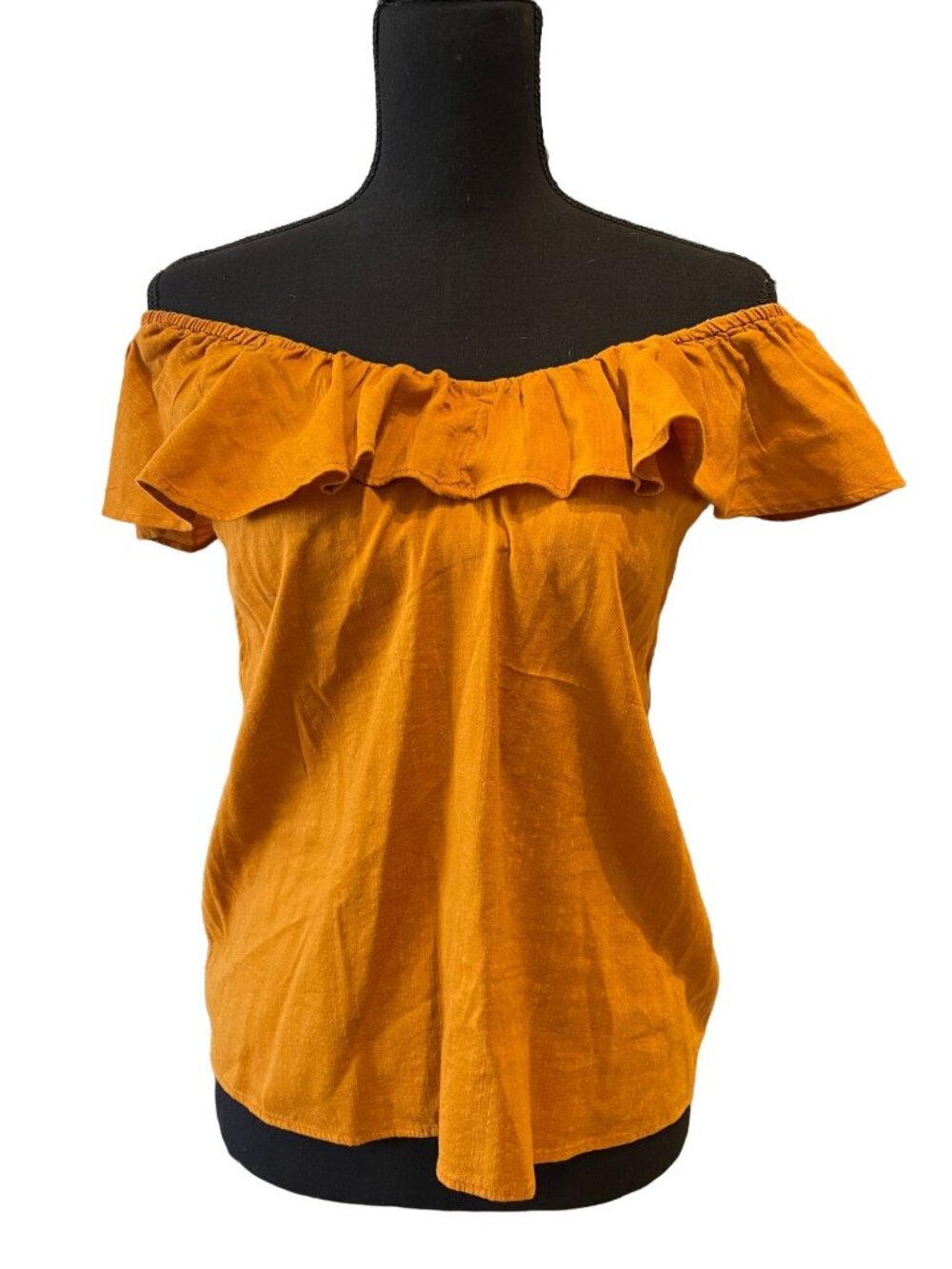 Old Navy Boho Ruffle Top – XS, NWT, Cottage Core Off‑Shoulder V‑Neck